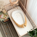 Protectie somn – Baby Nest vafe cu bulinute – mustar (1)